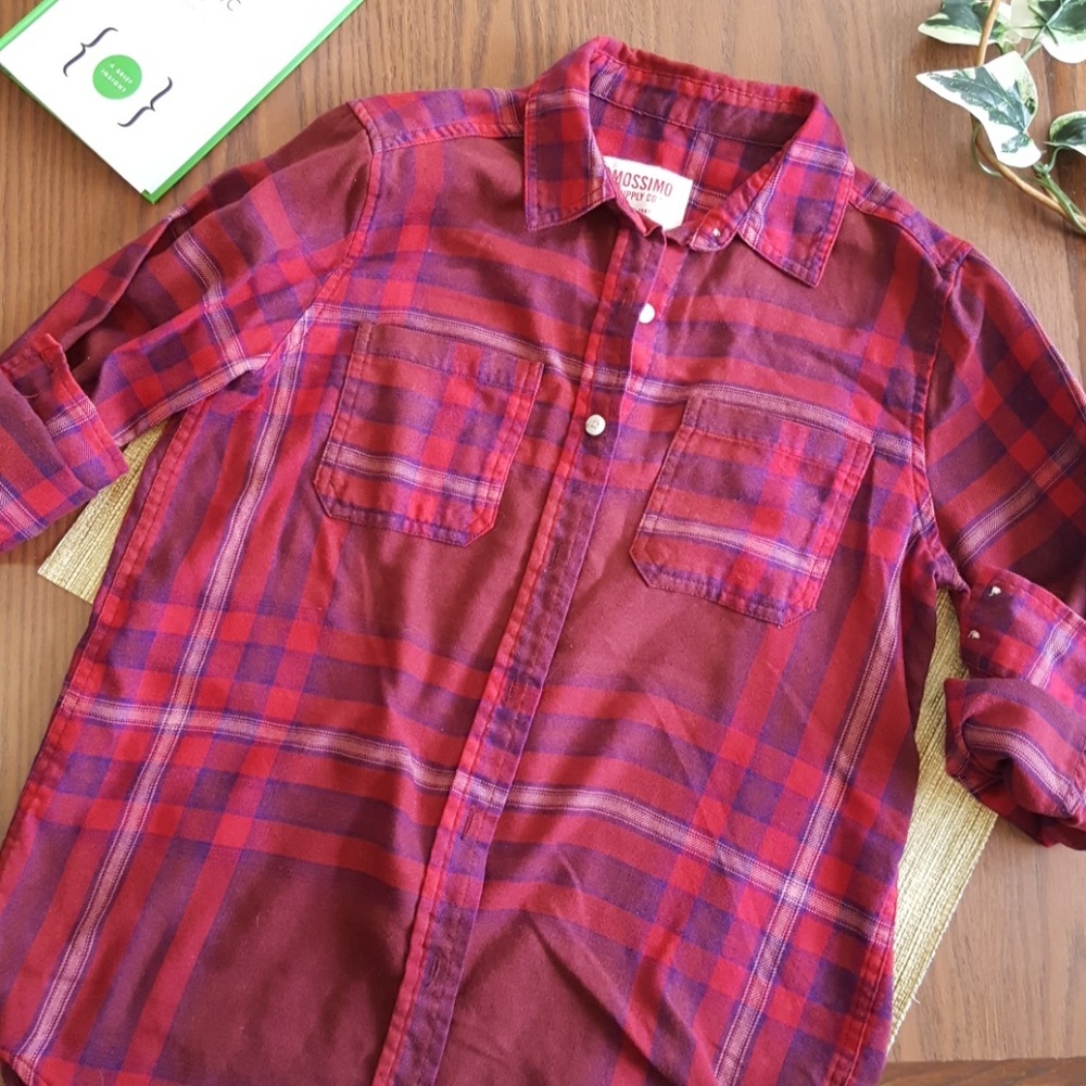 3 for $18 Red plaid shirt